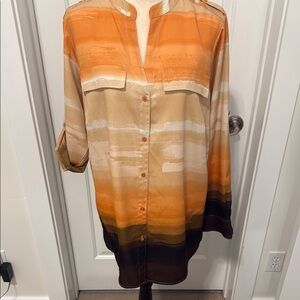 Calvin Klein Gradient Colored Blouse.